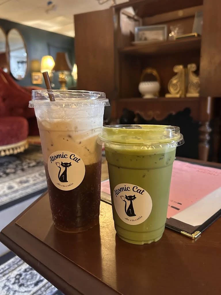 Dirty Soda And Matcha at Atomic Cat Cafe