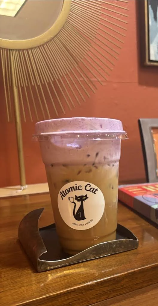 Shadow Cat Latte at Atomic Cat Cafe